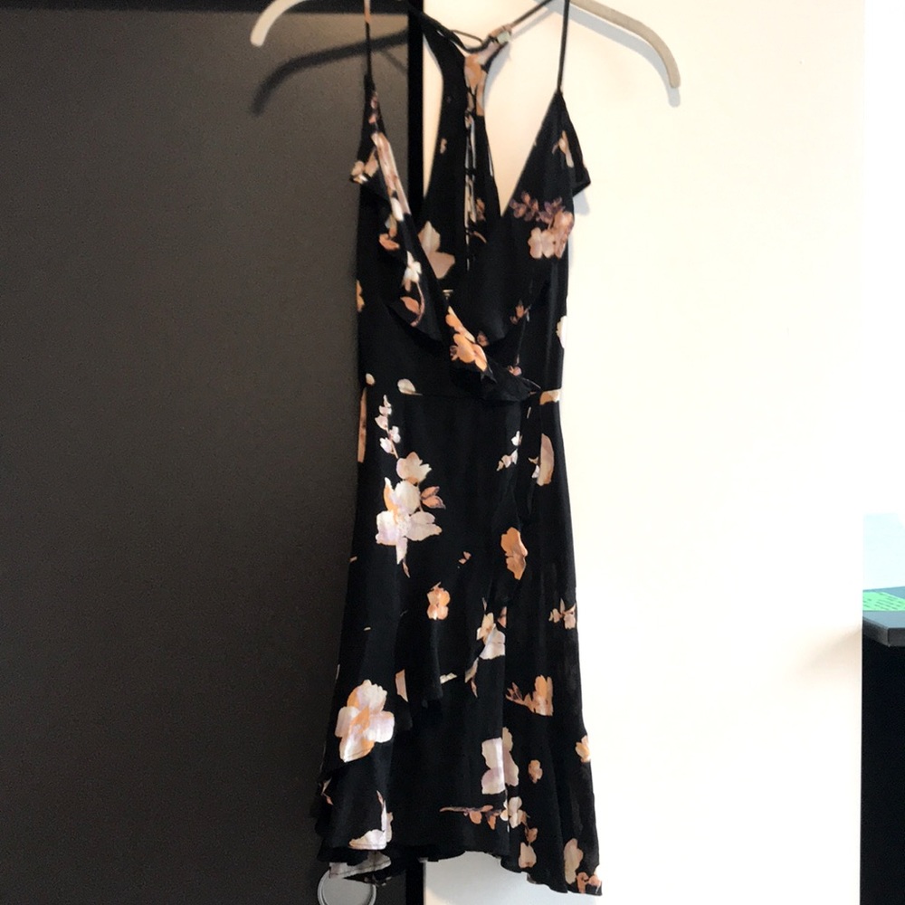 Black floral dress